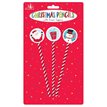 CHRISTMAS 3 PENCILS WITH TOPPERS