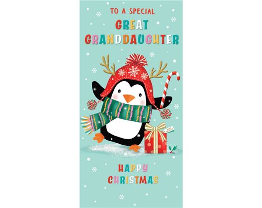 CHRISTMAS SPIRIT GREAT GRANDDAUGHTER MONEY WALLET 10S