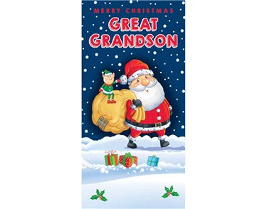 CHRISTMAS SPIRIT GREAT GRANDSON MONEY WALLET 10S
