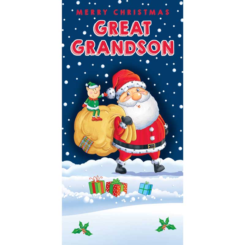 CHRISTMAS SPIRIT GREAT GRANDSON MONEY WALLET 10S