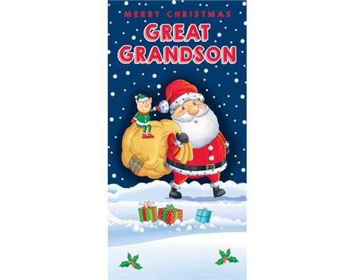CHRISTMAS SPIRIT GREAT GRANDSON MONEY WALLET 10S