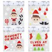 20cm 4ASST ELF GEL WINDOW STICKERS