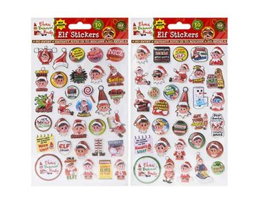 30PC ELF VINYL PUFFY STICKERS