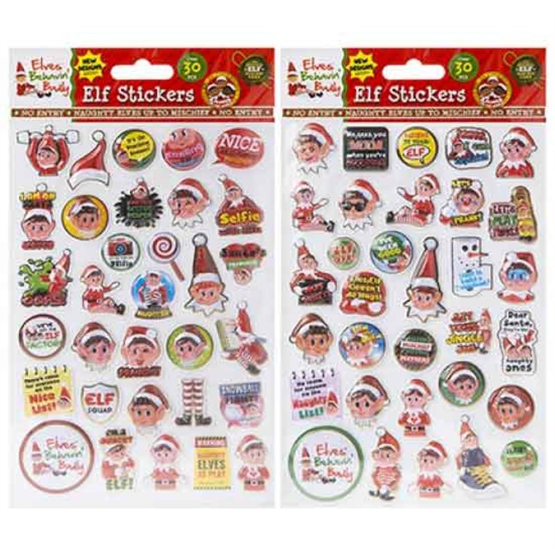 30PC ELF VINYL PUFFY STICKERS