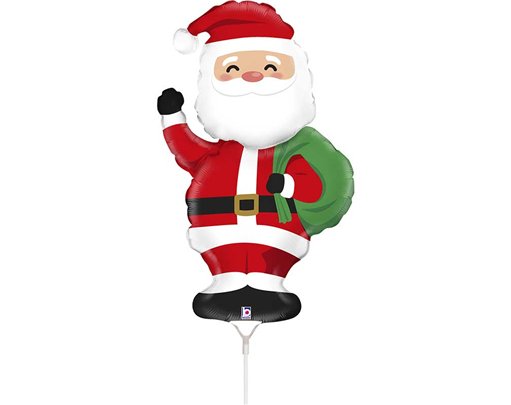 14in SANTA MINI AIR FILL FOIL BALLOON 10S