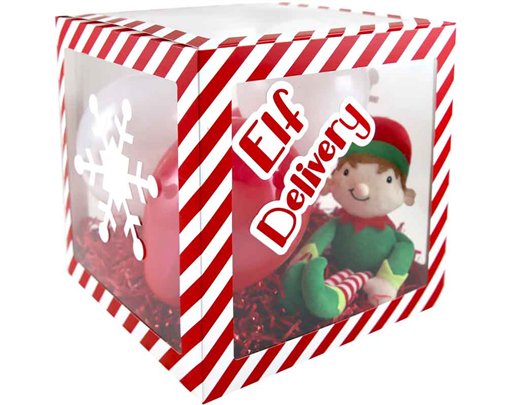 XMAS CANDY STRIPE BALLOON BOX