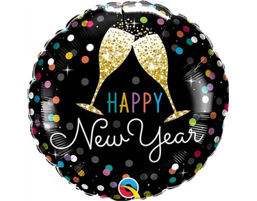 18in NEW YEAR BUBBLY WINE FOIL BALLOON