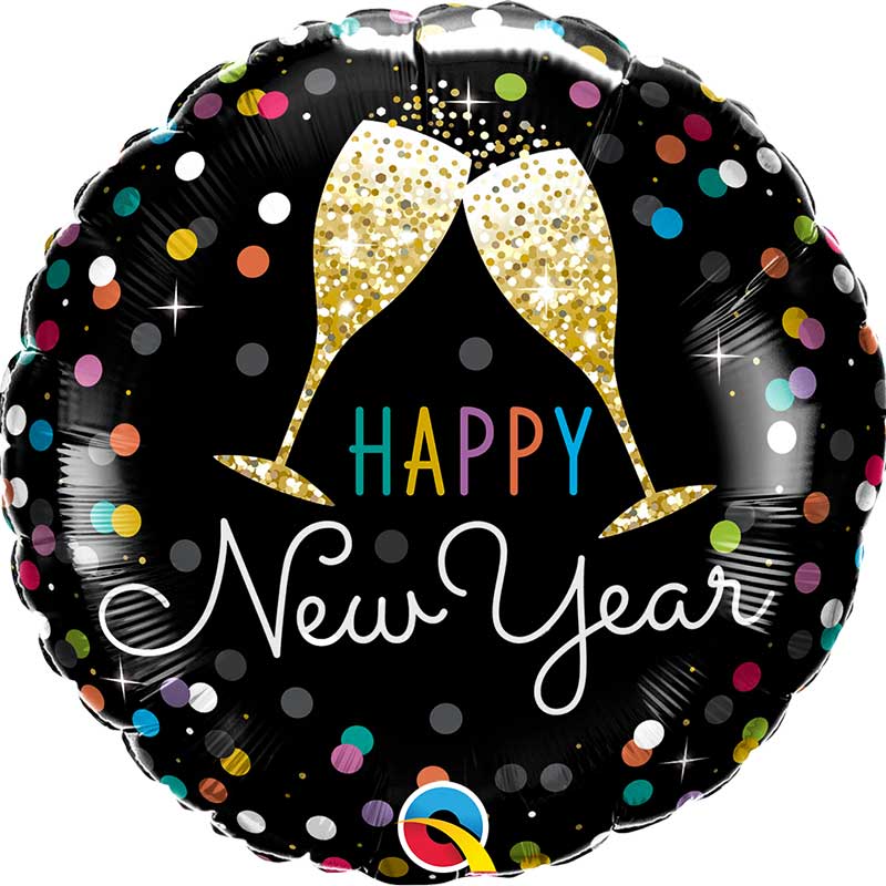 18in NEW YEAR BUBBLY WINE FOIL BALLOON