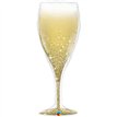 39in GOLDEN BUBBLY WINE GLASS FOIL BALLOON