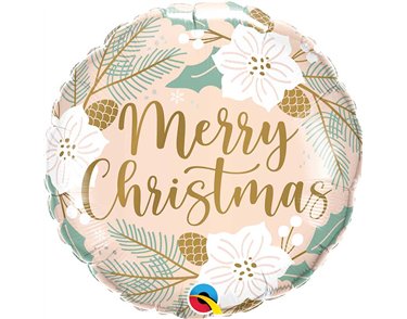 18in CHRISTMAS FLORAL FOIL BALLOON