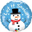 18in LET IT SNOW SNOWMAN FOIL BALLOON