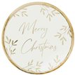 8PK GOLD FOILED 'MERRY CHRISTMAS' PAPER PLATES