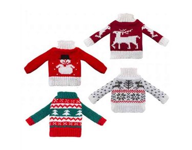4ASST DELUXE ELF KNITTED SWEATER