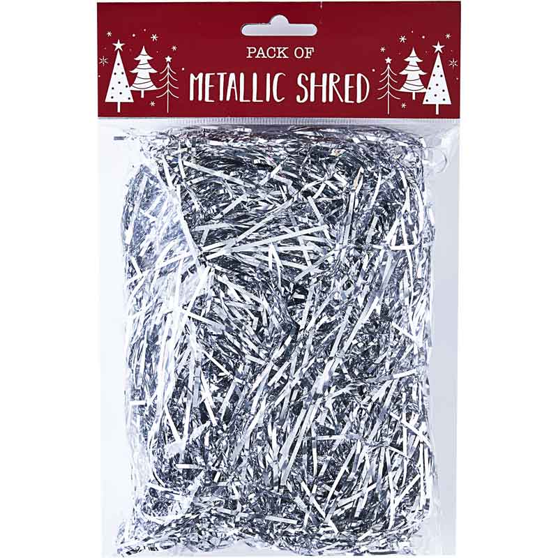 24g SILVER METALLIC SHREDDED TISSUE PAPER 12S