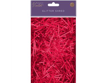 RED GLITTER SHREDDED TISSUE PAPER 12S