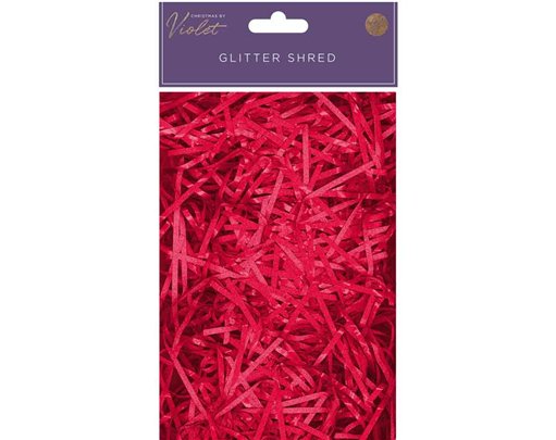 RED GLITTER SHREDDED TISSUE PAPER 12S