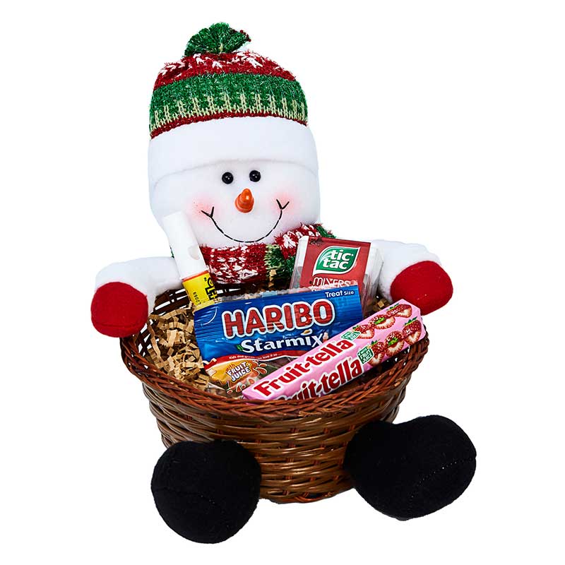SNOWMAN PLUSH HAMPER SET