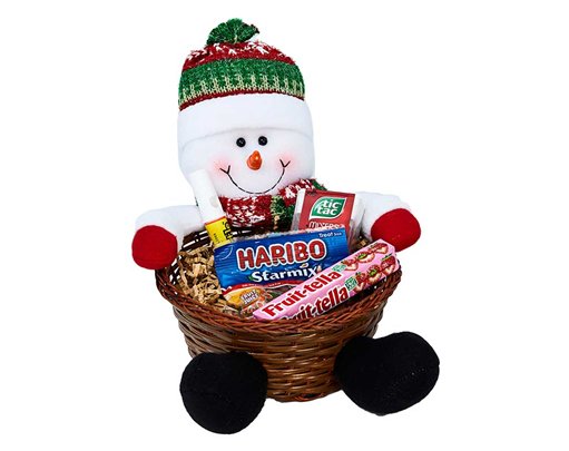 SNOWMAN PLUSH HAMPER SET