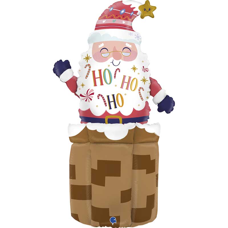 31in ADORABLE SANTA STANDUPS AIR FILL FOIL BALLOON