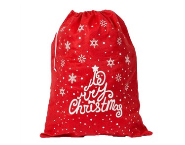 60x48cm MERRY CHRISTMAS FELT SACK 10S