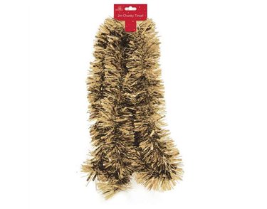 2m GOLD CHUNKY TINSEL