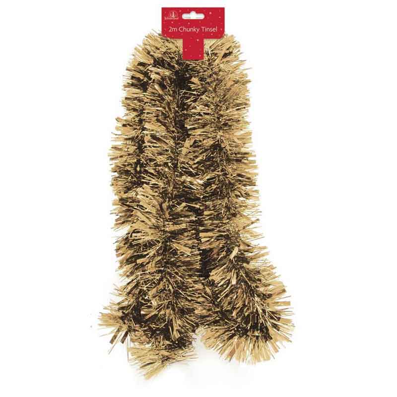 2m GOLD CHUNKY TINSEL