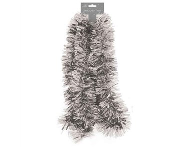 2m SILVER CHUNKY TINSEL