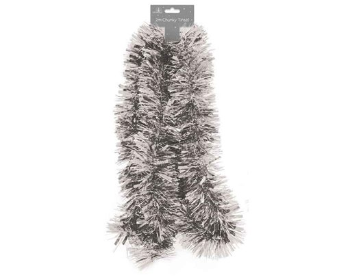 2m SILVER CHUNKY TINSEL