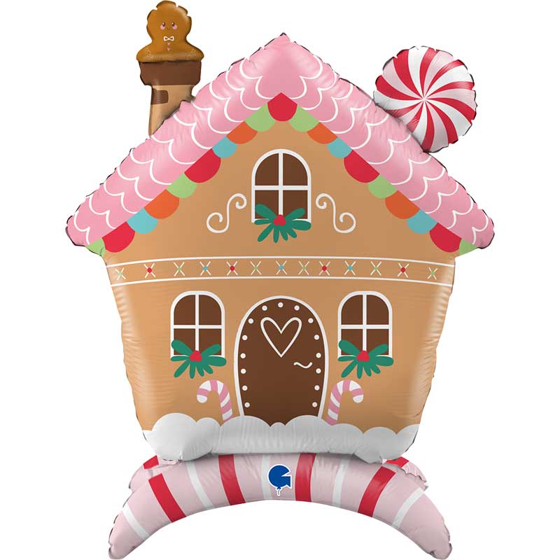 40in GINGERBREAD HOUSE STANDUPS AIR FILL FOIL BALLOON