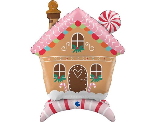 40in GINGERBREAD HOUSE STANDUPS AIR FILL FOIL BALLOON