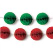 2PK XMAS HONEYCOMB GARLAND PAPER DECORATIONS