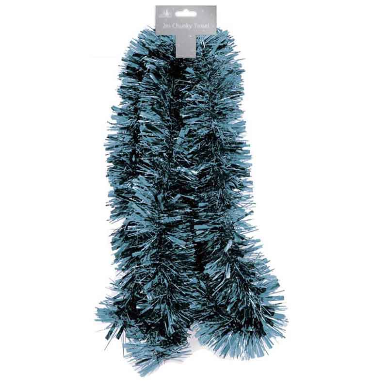 2m PALE BLUE CHUNKY TINSEL