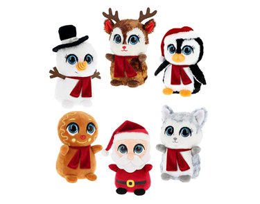 10cm 6ASST MINI MOTSU CHRISTMAS SOFT TOY