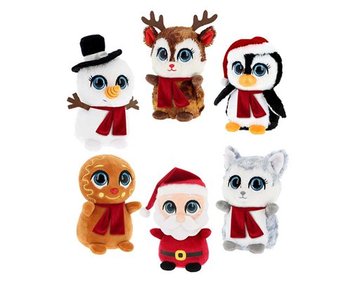 10cm 6ASST MINI MOTSU CHRISTMAS SOFT TOY