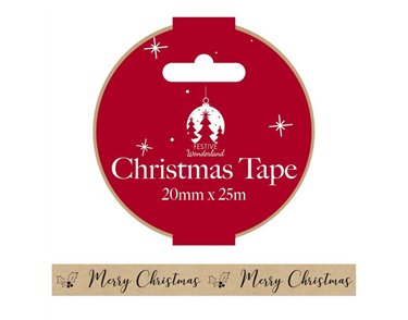 KRAFT PAPER XMAS TAPE