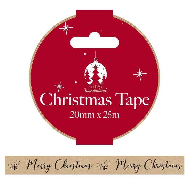 KRAFT PAPER XMAS TAPE