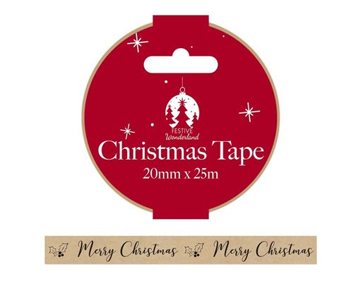 KRAFT PAPER XMAS TAPE