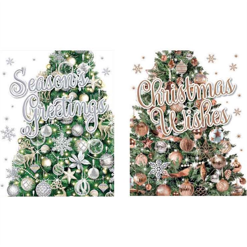 22PK CHRISTMAS TREE LUXURY BOXED CARDS