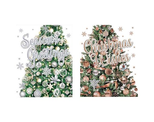 22PK CHRISTMAS TREE LUXURY BOXED CARDS