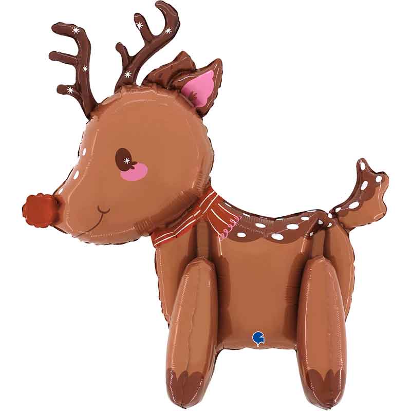 32in TINY REINDEER STANDUP AIR FILL FOIL BALLOON