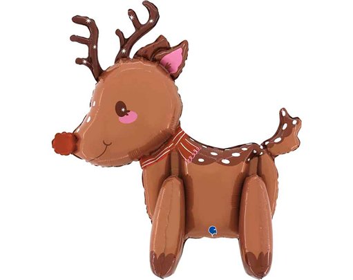 32in TINY REINDEER STANDUP AIR FILL FOIL BALLOON