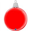 25in 4D RED CHRISTMAS BALL AIR FILL FOIL BALLOON
