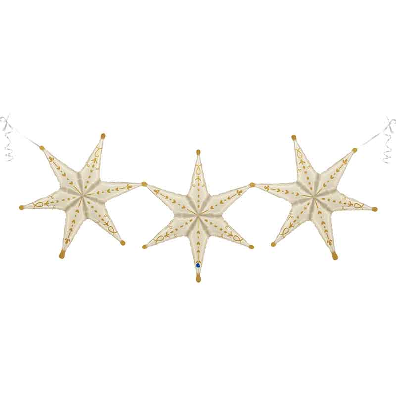 23in DECO-GARLAND STARS AIR FILL FOIL BALLOON