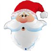 26in CURIOUS SANTA HEAD FOIL BALLOON