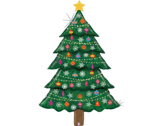 83in SPECIAL DELIVERY CHRISTMAS TREE FOIL BALLOON