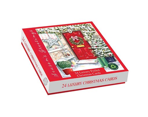 24PK HOME FOR CHRISTMAS SQUARE LUXURY BOXED CARDS