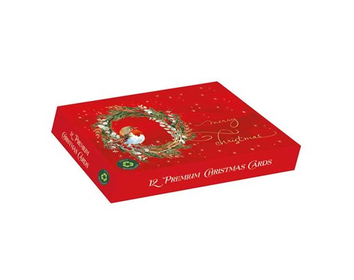 12PK RED RED ROBIN LANDSCAPE PREMIUM BOXED CARDS