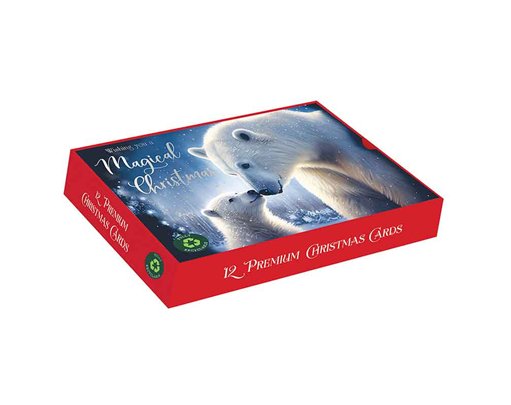 12PK ARTIC BEARS LANDSCAPE PREMIUM BOXED CARDS