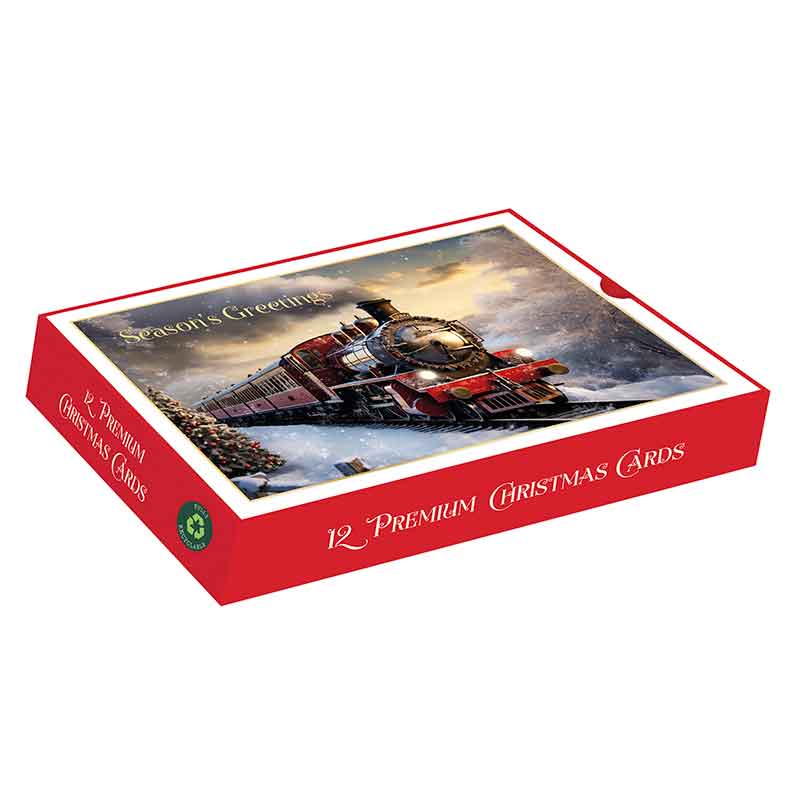 12PK FROSTY THE SNOWMAN LANDSCAPE PREMIUM BOXED CARDS