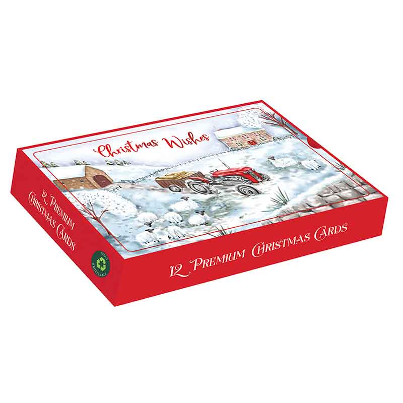 12PK A WINTER MORN LANDSCAPE PREMIUM BOXED CARDS